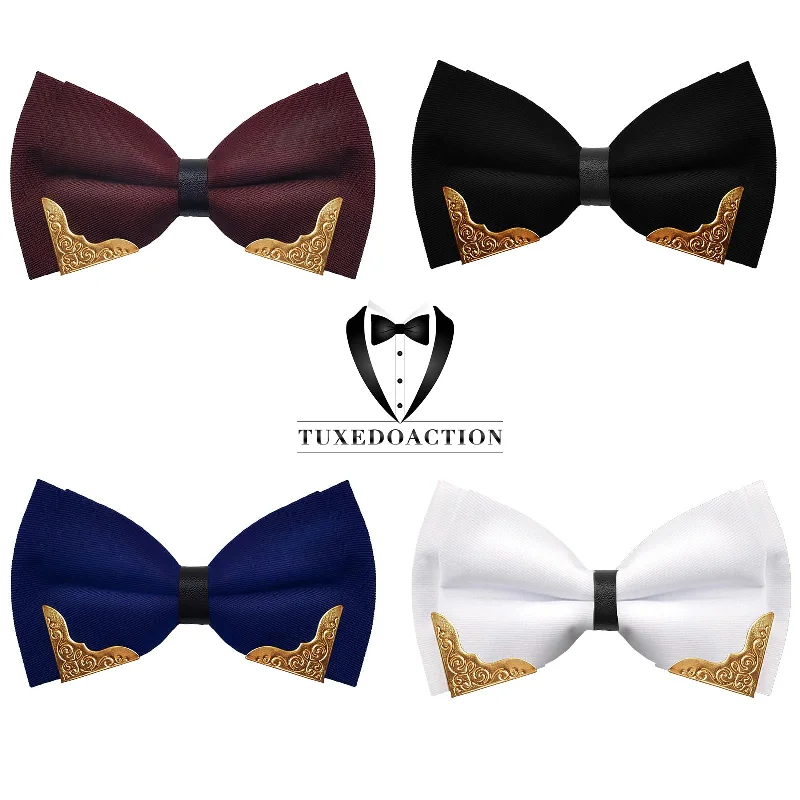 Men's Metal Gold Bow Ties