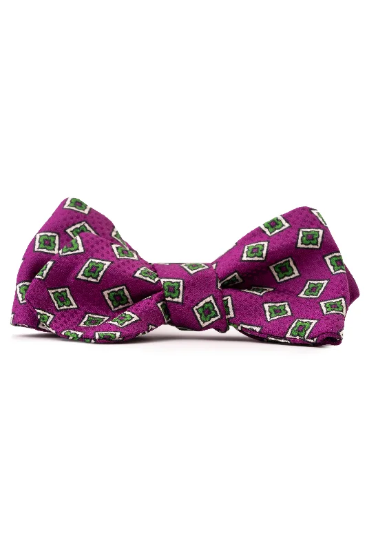 Begonia Purple & Diamond Jacquard Bow Tie