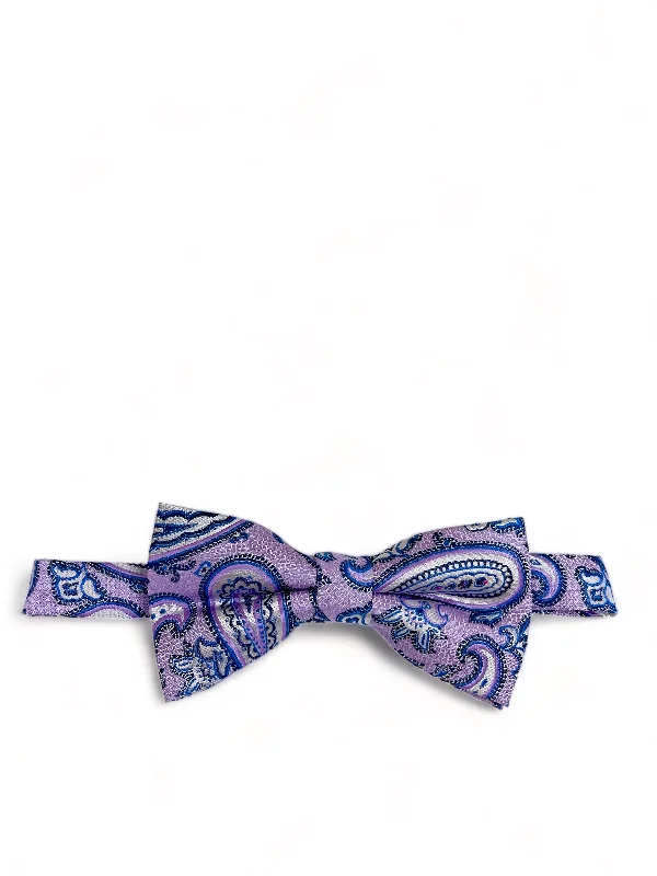 Light Pink Rough Paisley Men's Bow Tie