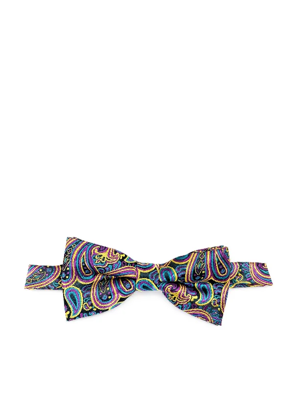 Vibrant Yellow Extraordinary Paisley Bow Tie