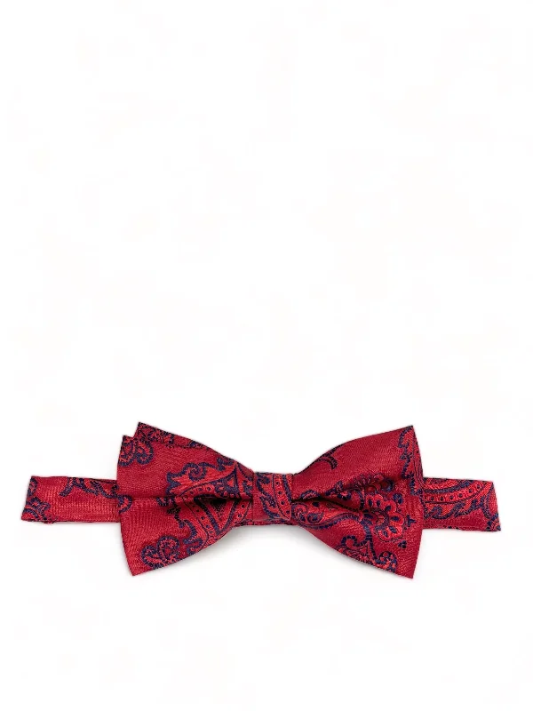 Mars Red Formal Paisley Bow Tie