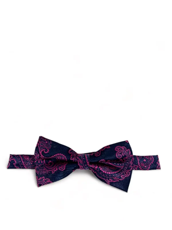 Hot Pink Formal Paisley Bow Tie