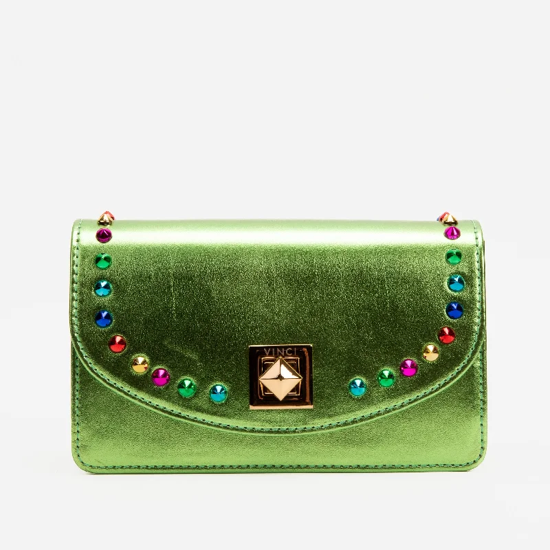 The Caris Green Leather Handbag