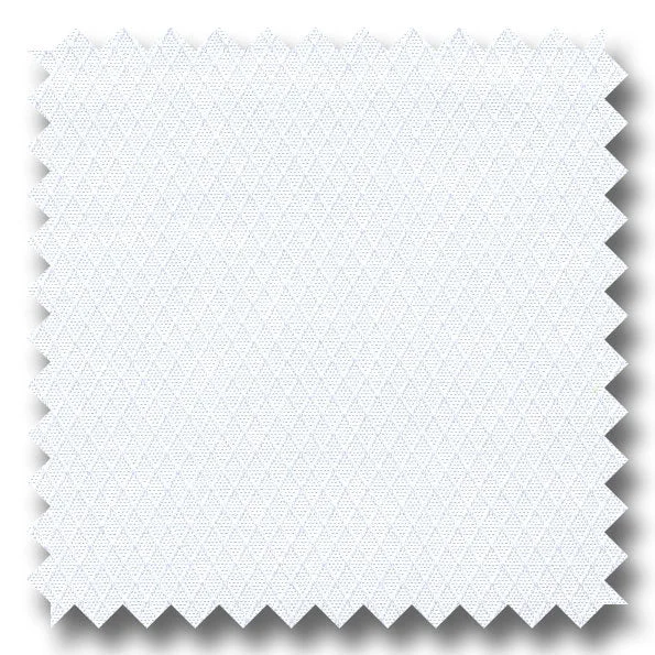 White on White Diagonal Pique 2Ply - Custom Dress Shirt