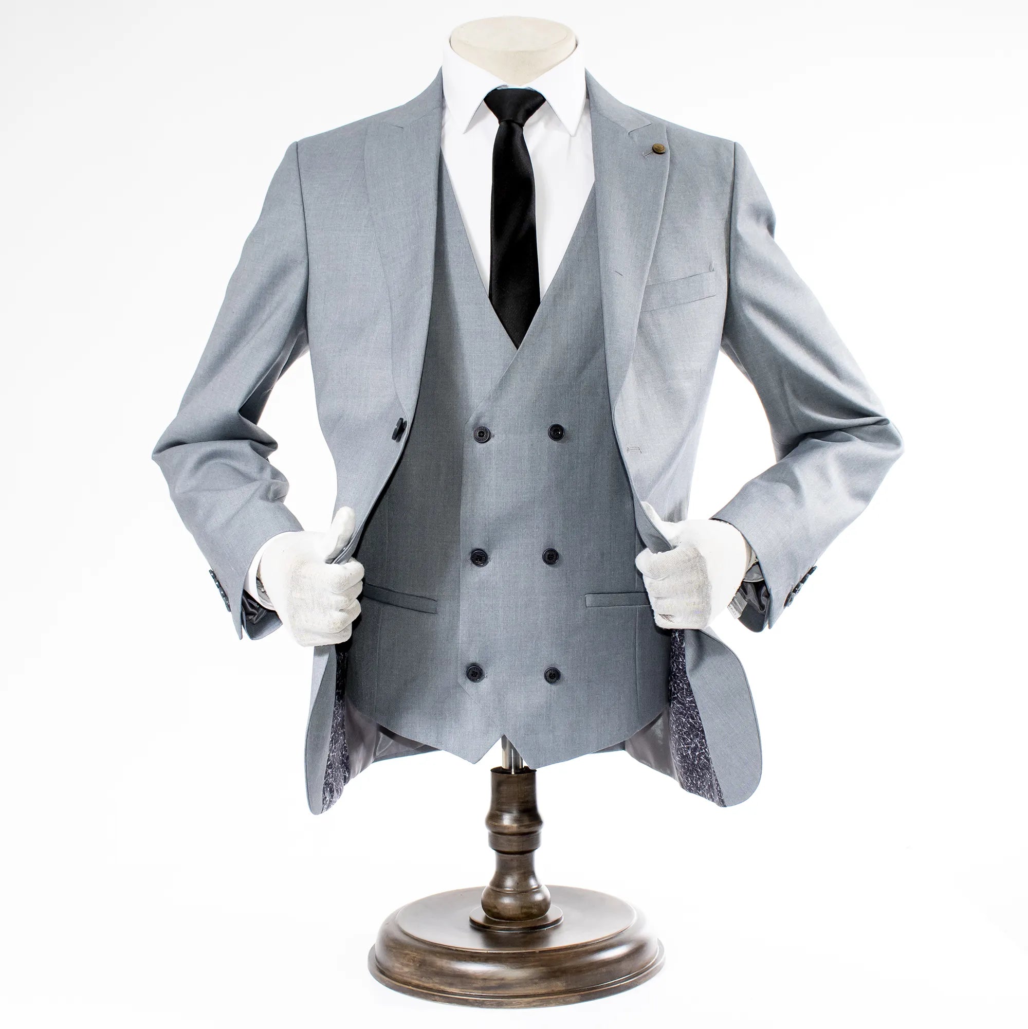 Gray 3-Piece Tailored-Fit Suit