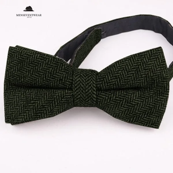 Men's Classic Design Herringbone Bow Tie