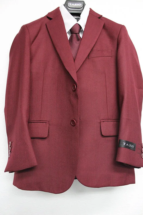 Classic Boy Suit 5 Piece Set Burgundy