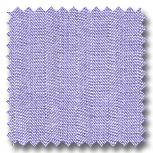 Blue Solid 2Ply Mini Herringbone - Custom Dress Shirt