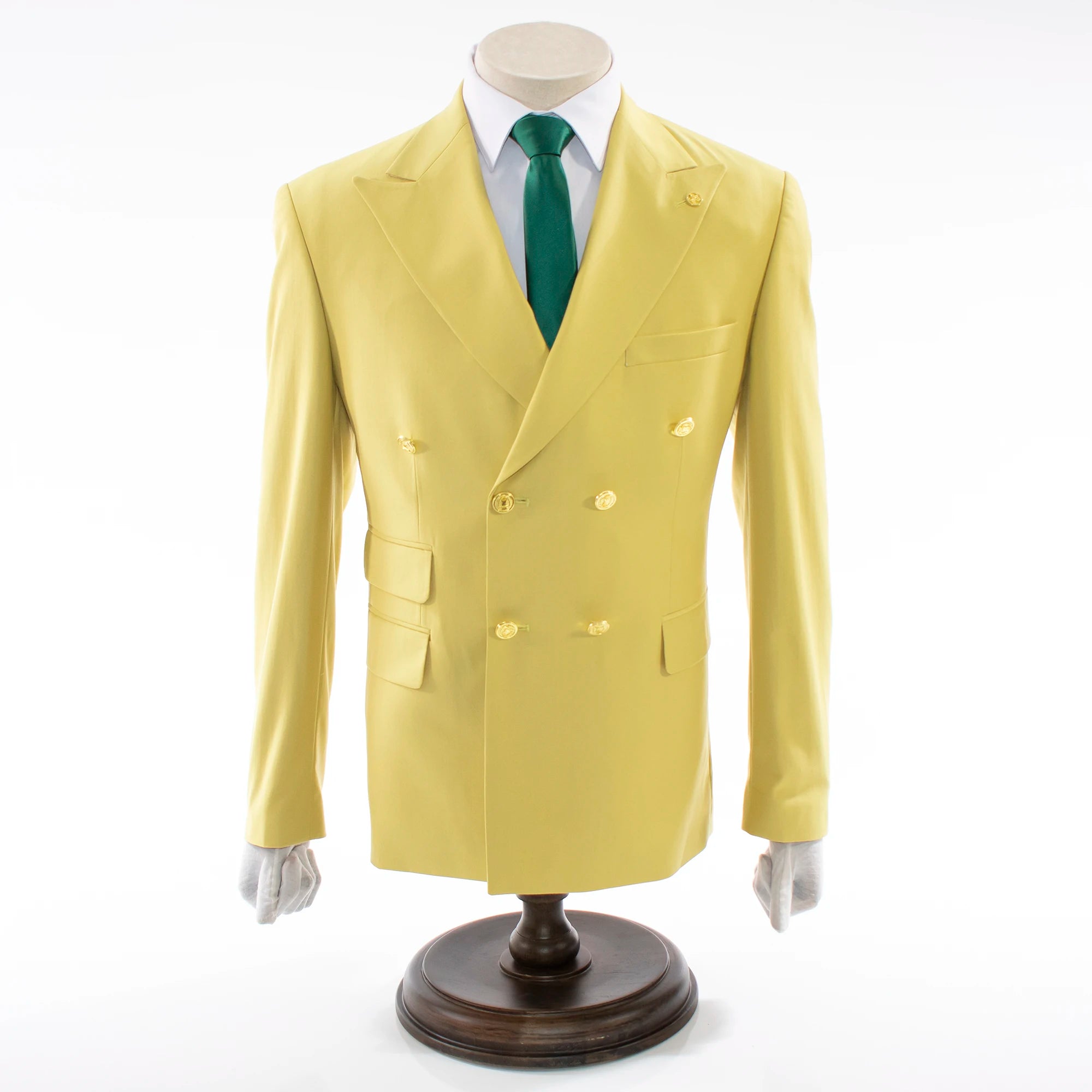 Honeysuckle Yellow Double-Breasted 2-Piece Slim-Fit Suit