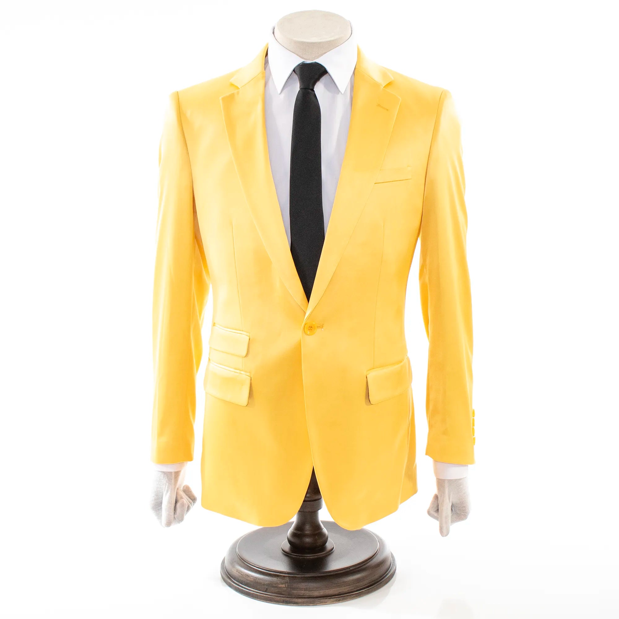 Gold Satin 2-Piece Modern-Fit Suit