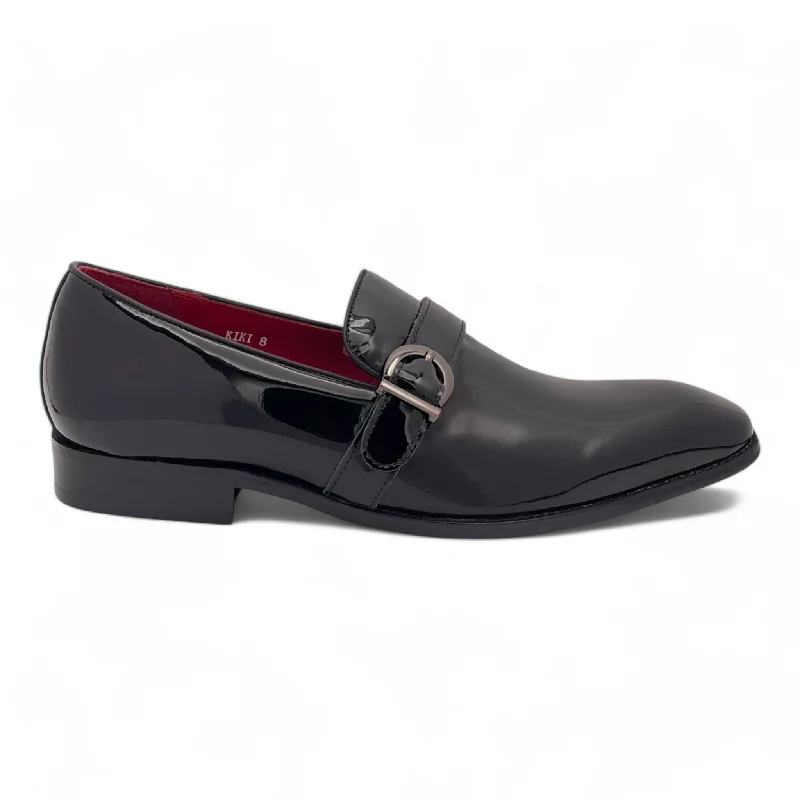 Black Patent Leather Slip-On Tuxedo Shoe