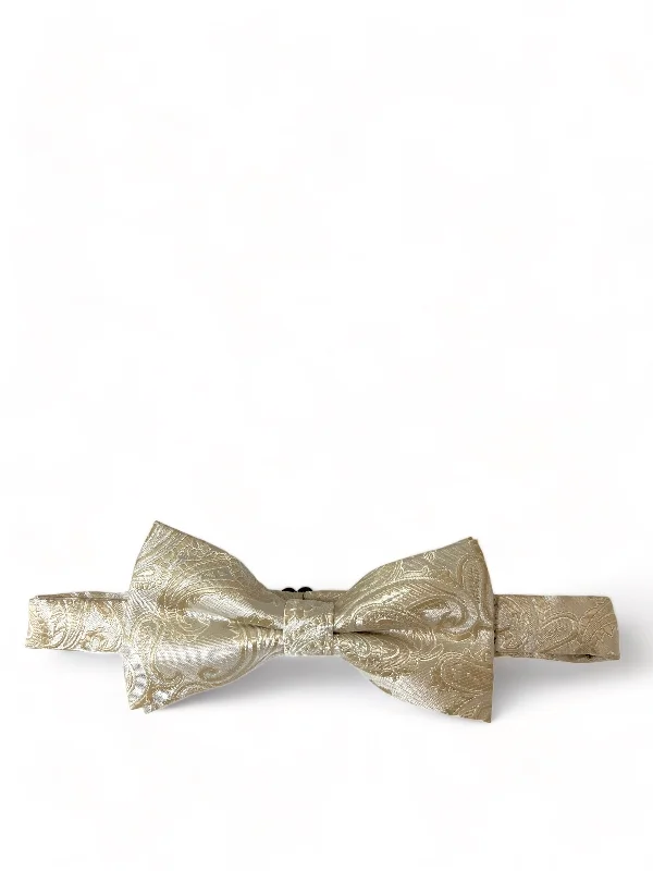 Frozen Dew Tan Paisley Bow Tie