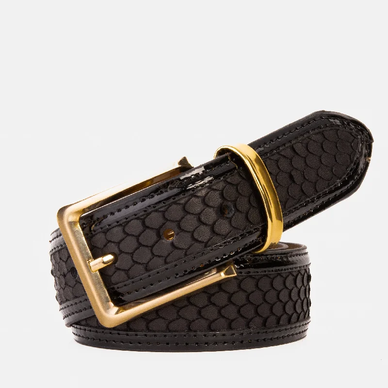 The Imperial Black Leather Belt