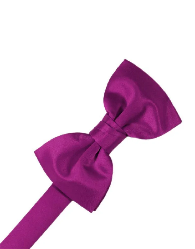 Fuchsia Luxury Satin Bow Tie