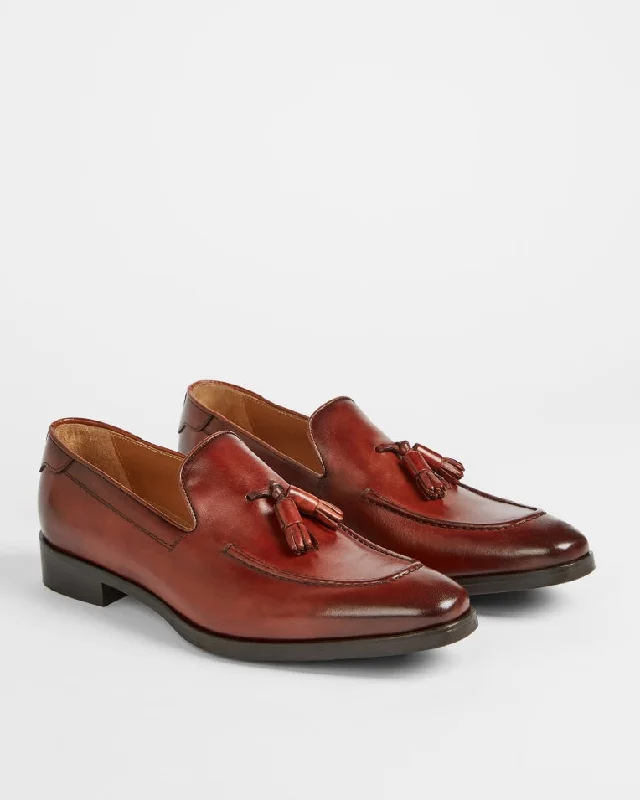 Tassel Leather Loafer- Brown