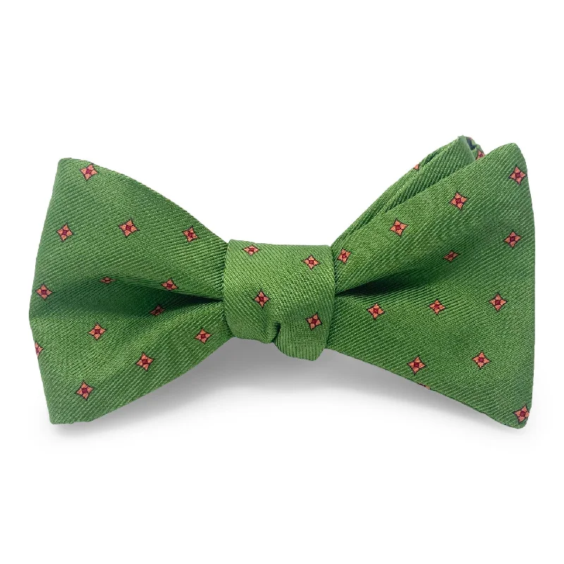 Square Foulard: Bow - Green/Pink