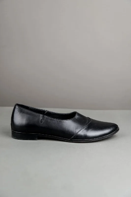 Black Classic Leather Mojaris