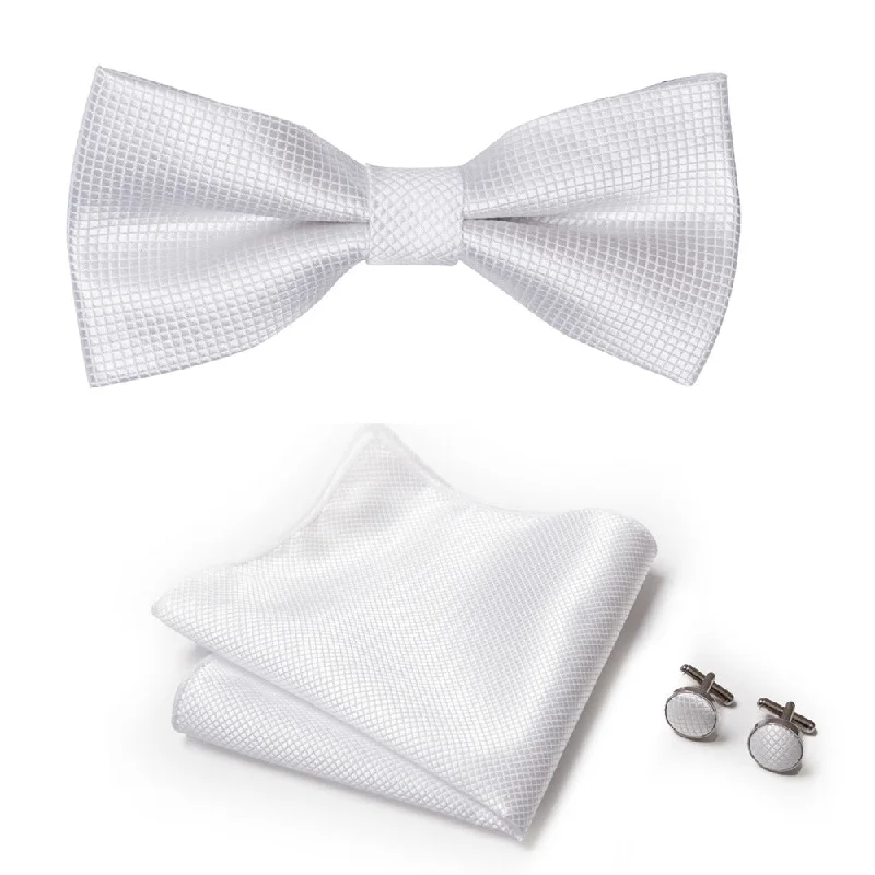 Men's White Accessory Set