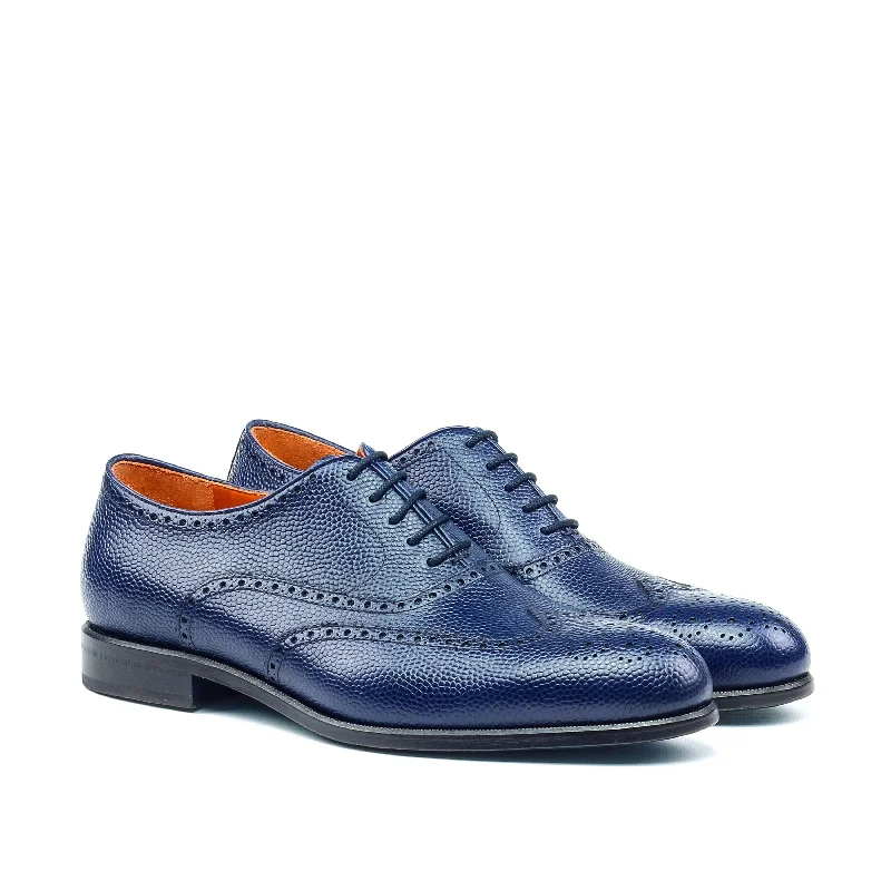 Zurigo - Handcrafted Blue Wingtip  brogue Oxford (big sizes)