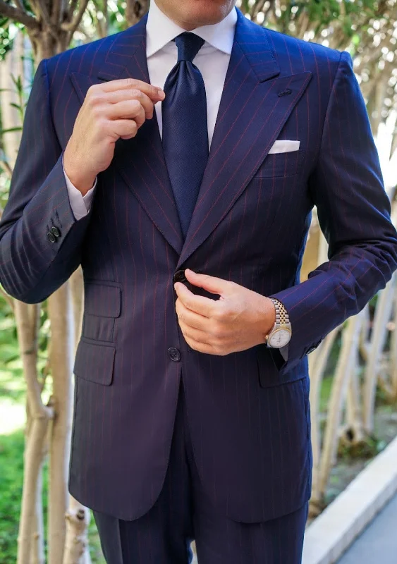 Hamilton Navy Chalkstripe Suit