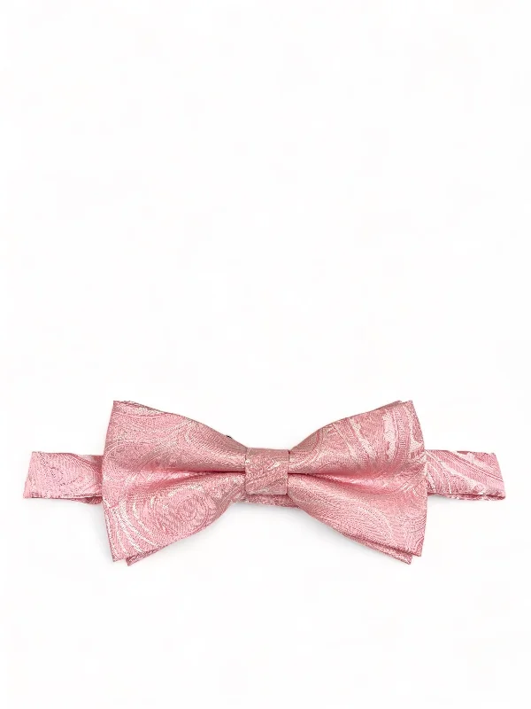 Pink Classic Paisley Bow Tie