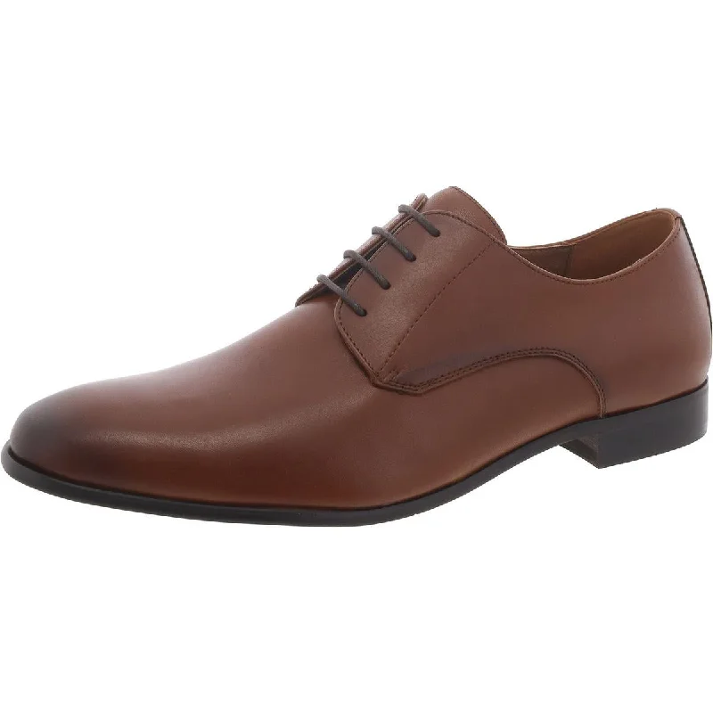 Prey Mens Leather Lace-Up Derby Shoes