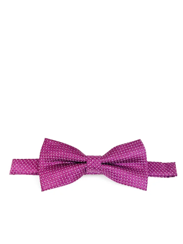 Raspberry Classic Pindot Bow Tie