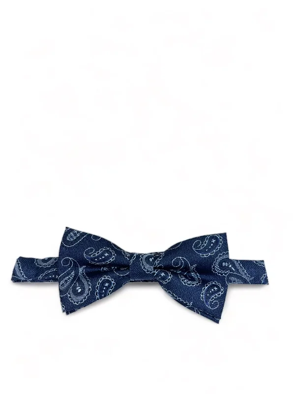 Navy Artisan Paisley Bow Tie