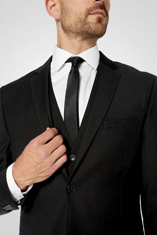 CAPITANO,SOLID-2BV-DRESSY SUITS-S00802-BLACK