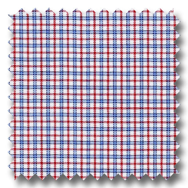 Blue and Red Check 170 2Ply Broadcloth - Custom Dress Shirt