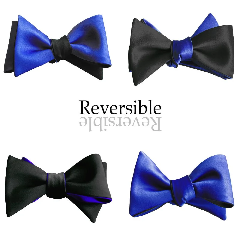 Black & Royal Blue Butterfly Bow Tie