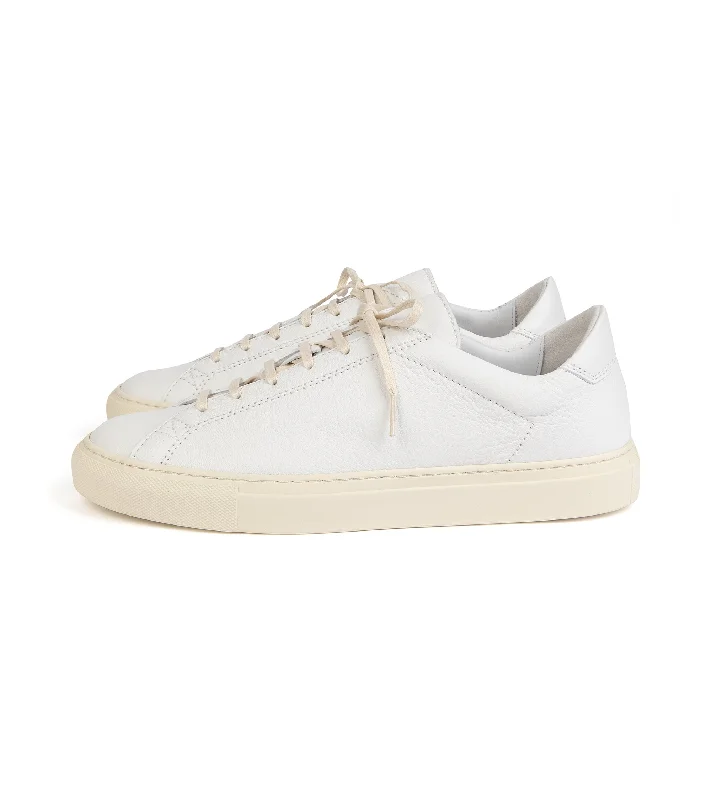 CQP Racquet Sr Leather Sneaker: Classic White