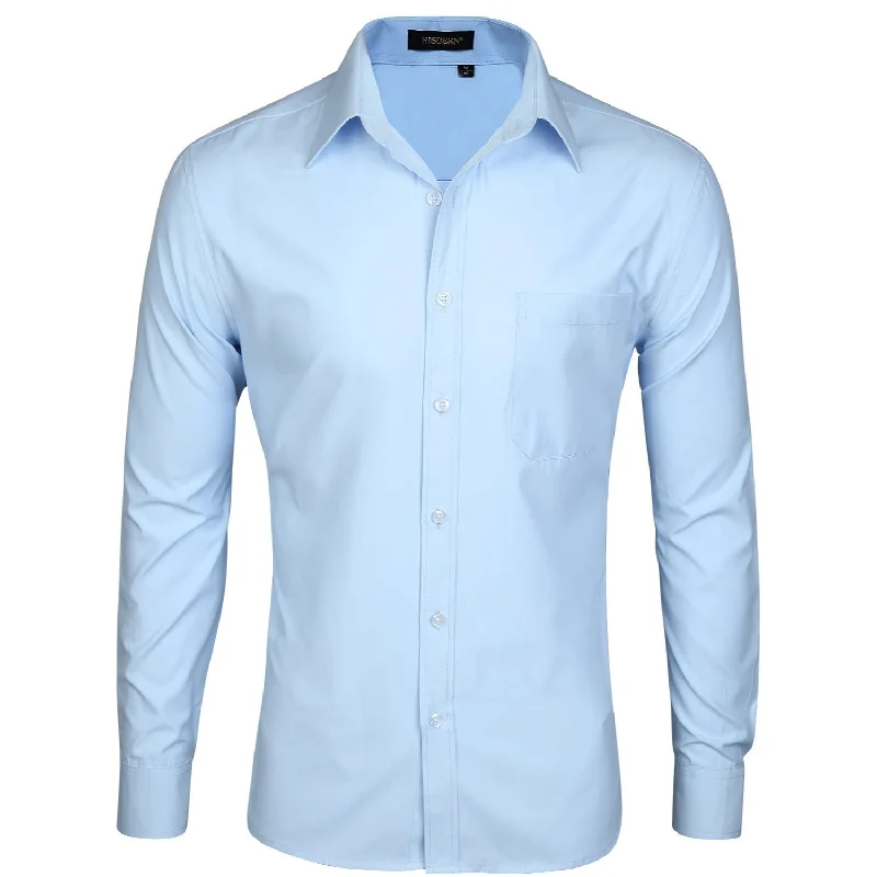 Men's Dress Shirt with Pocket - LIGHT BLUE