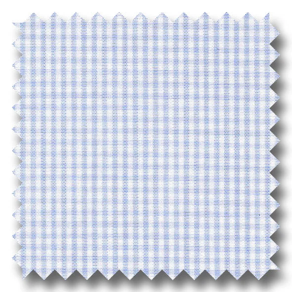 Light Blue Check 2Ply Broadcloth - Custom Dress Shirt