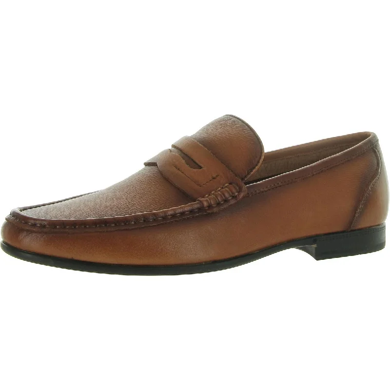 Korbin Mens Leather Slip On Loafers