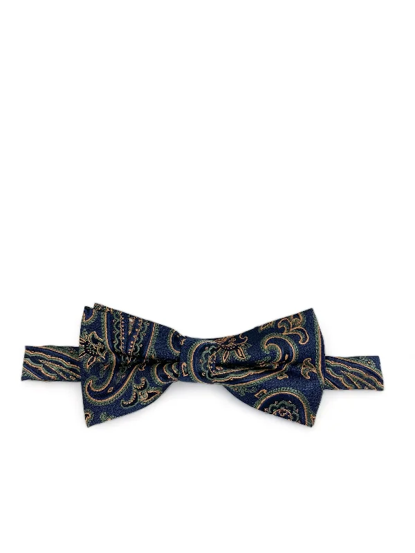 Jaffa Orange Rough Paisley Men's Bow Tie