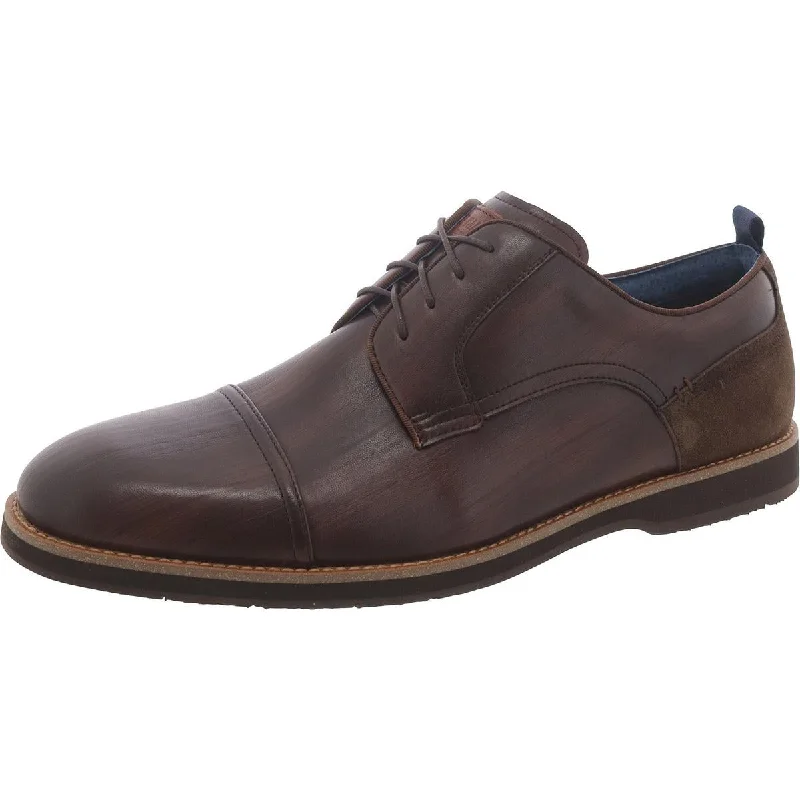 Salente Mens Faux Leather Toe Cap Derby Shoes