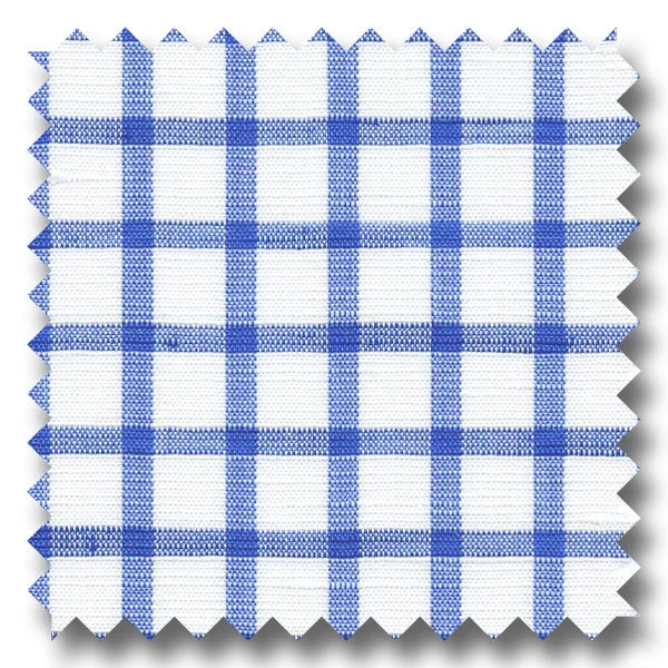 Dark Blue Check 170 2Ply Linen - Custom Dress Shirt