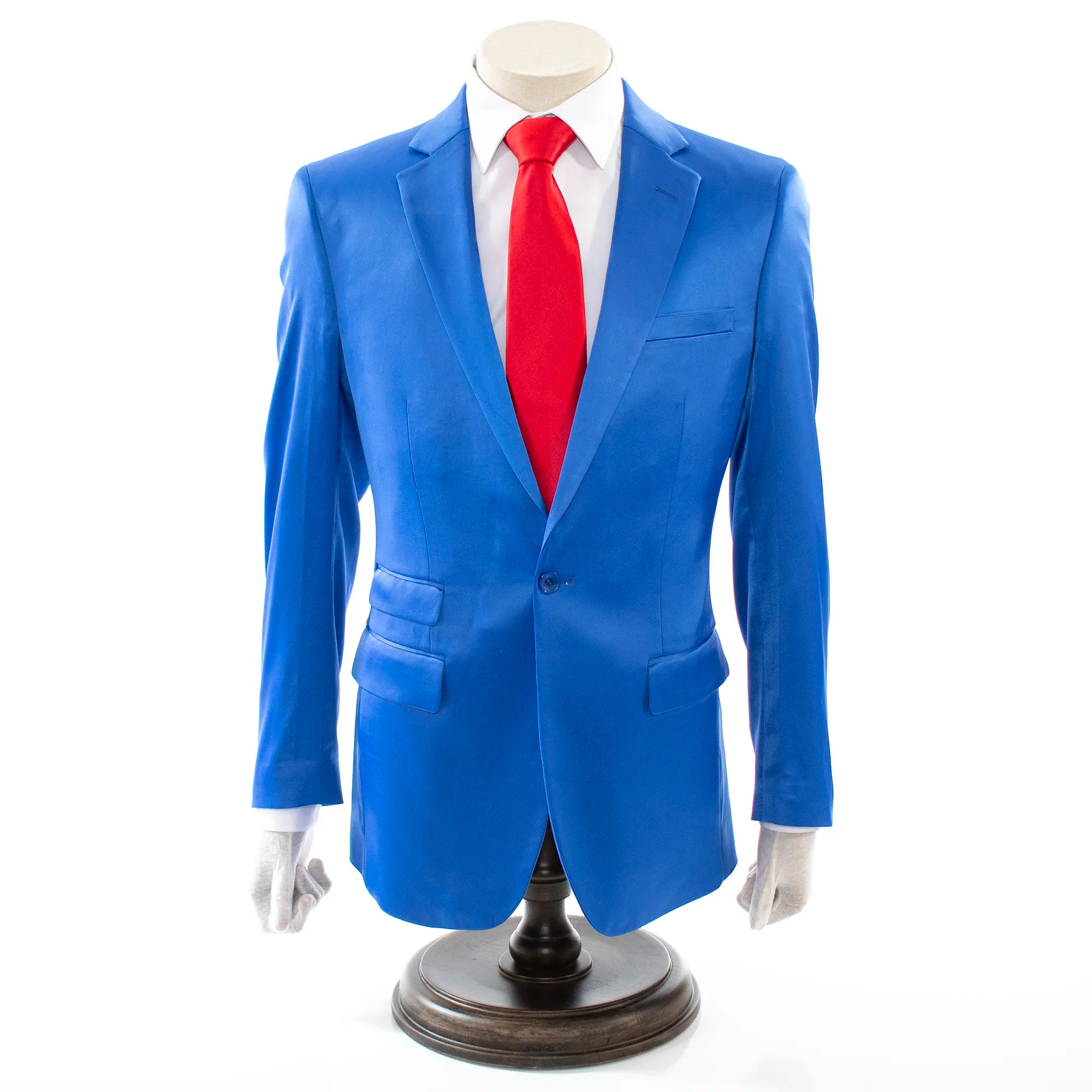 Sapphire Satin 2-Piece Modern-Fit Suit