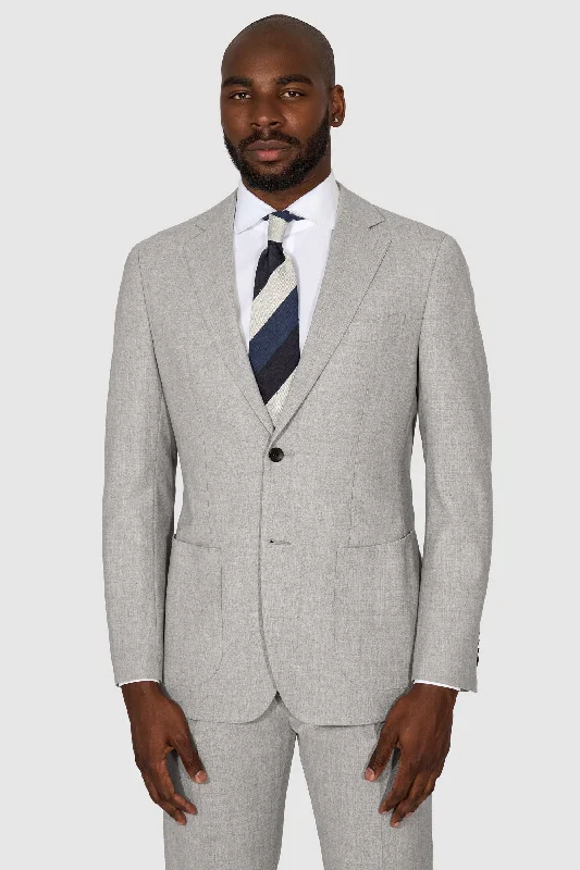 New Suitsupply Havana Light Gray Pure Wool Spring 4 Ply Unlined Suit - Multiple Sizes Available