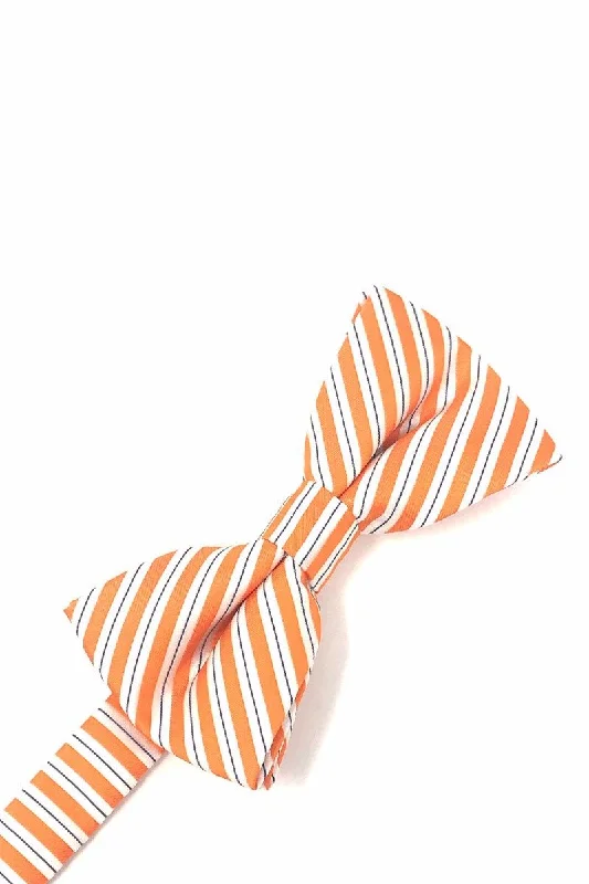 Orange Newton Stripe Bow Tie