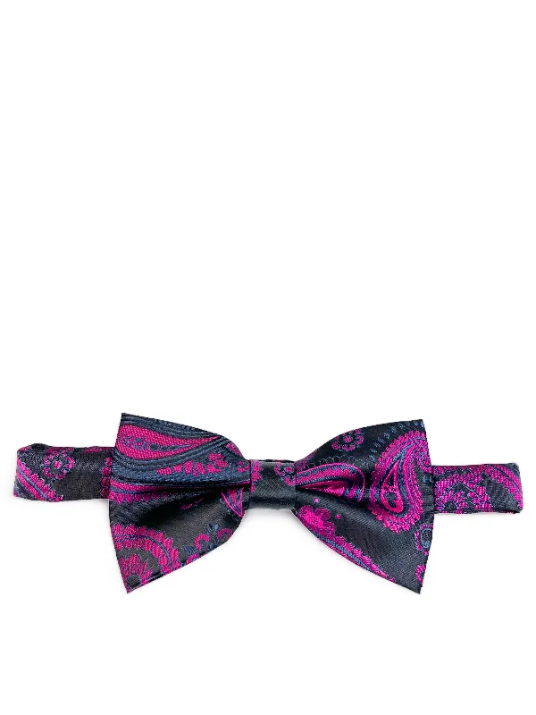 Hot Pink Artisan Paisley Bow Tie