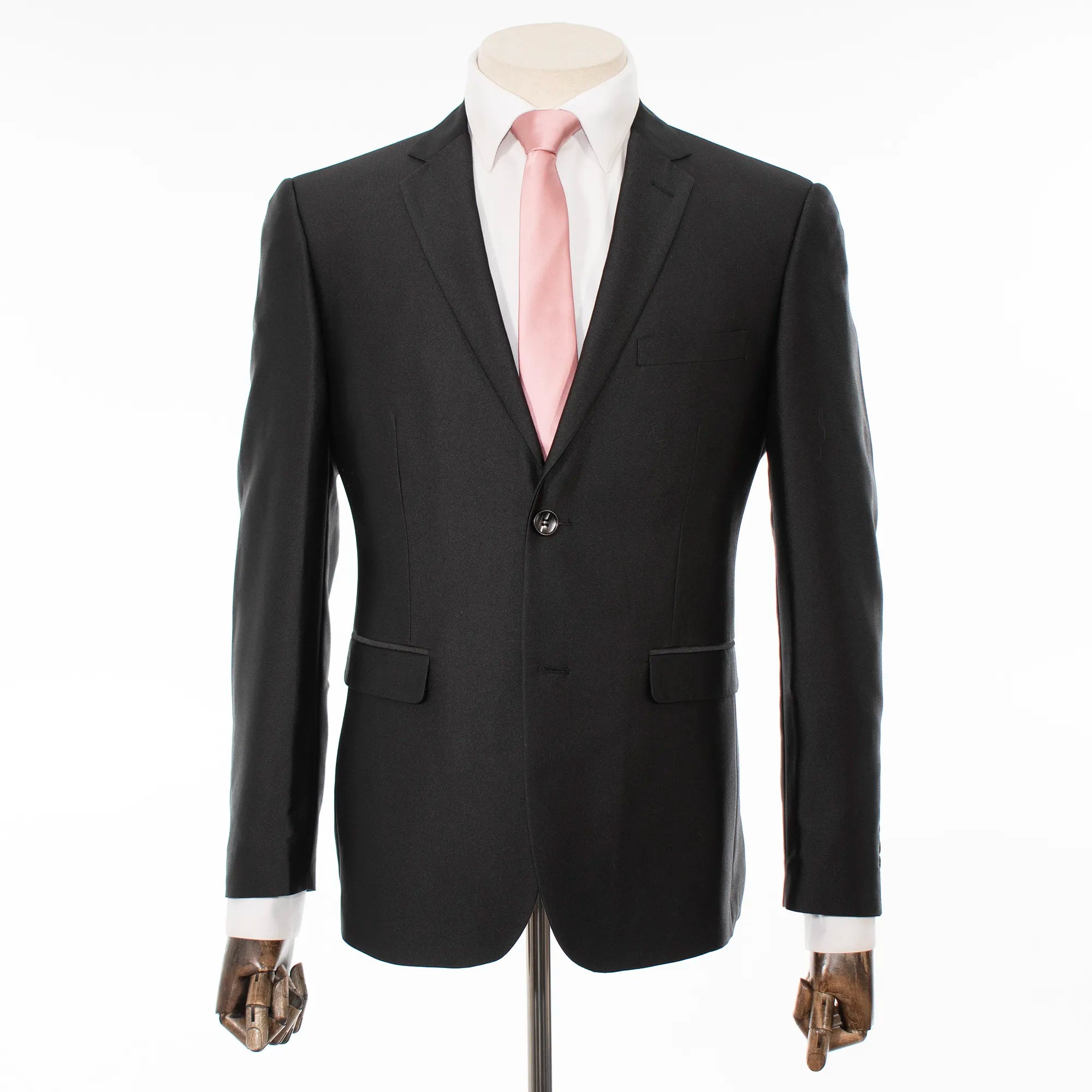 Black 2-Piece Slim-Fit Suit with Notch Lapels