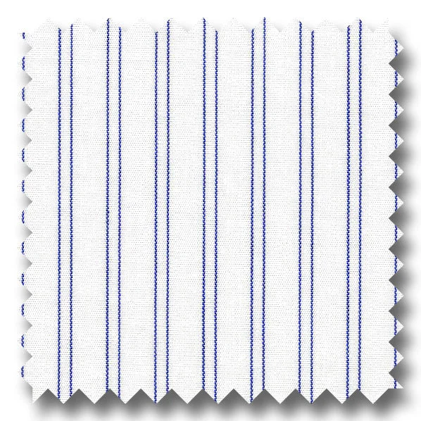 Dark Blue Stripe 2Ply Broadcloth - Custom Dress Shirt