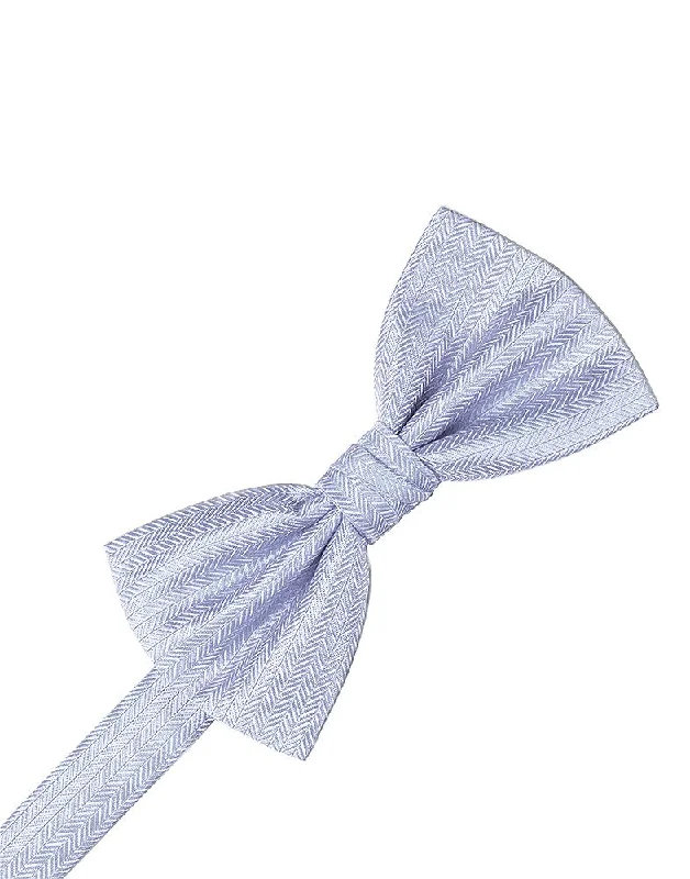 Periwinkle Herringbone Bow Tie