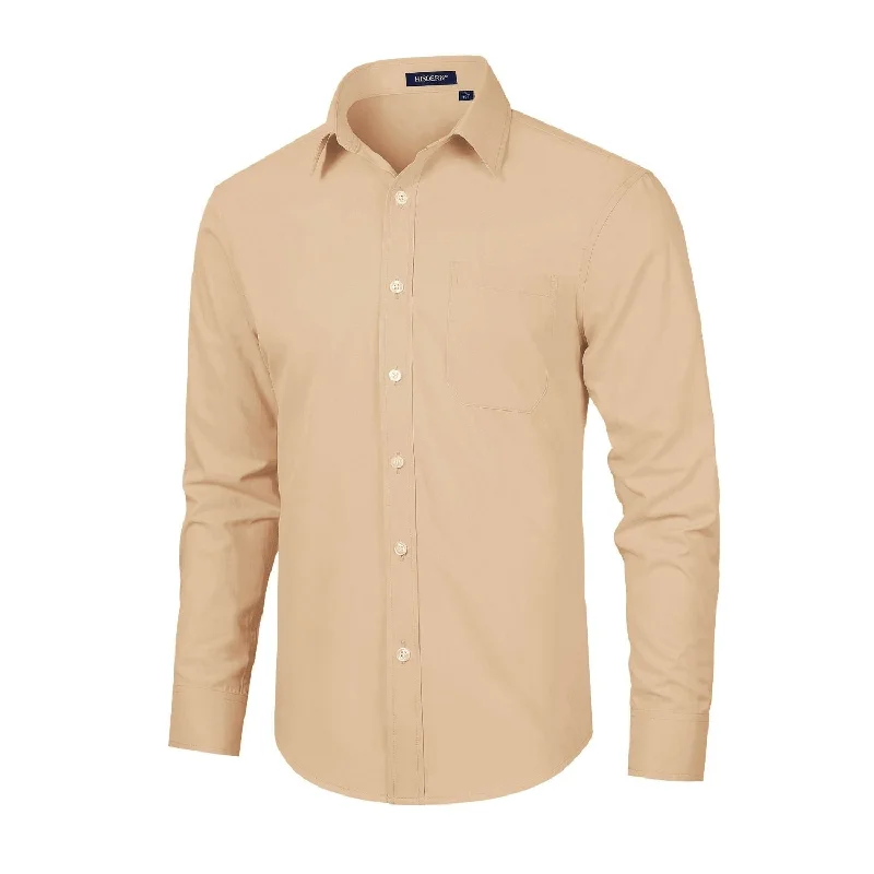 Men's Dress Shirt with Pocket - CHAMPAGNE