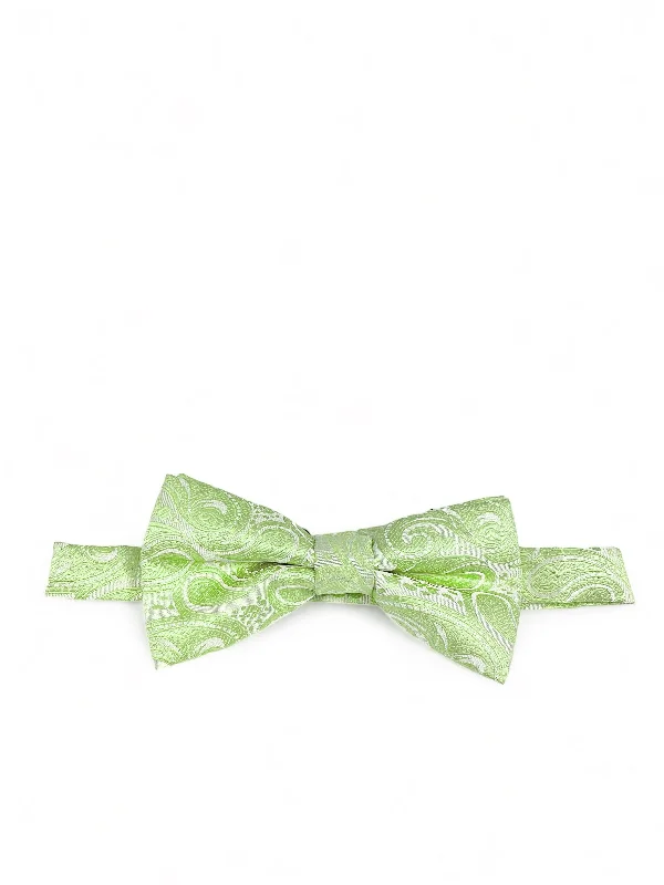 Classic Formal Mint Paisley Bow Tie