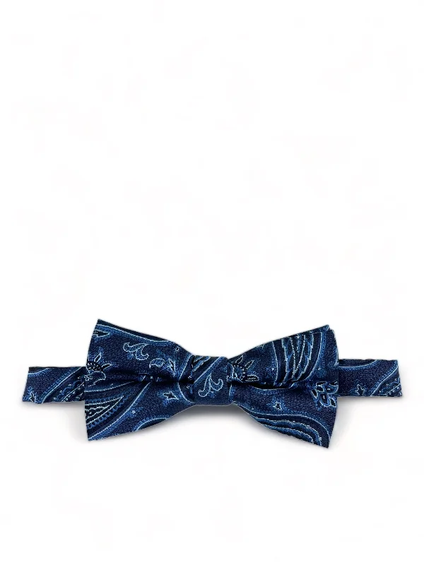 Amparo Blue Rough Paisley Men's Bow Tie