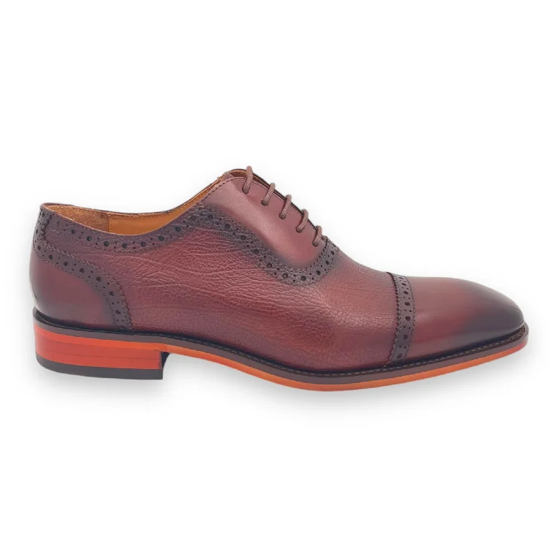 Pebble Grain Cap Toe Oxford