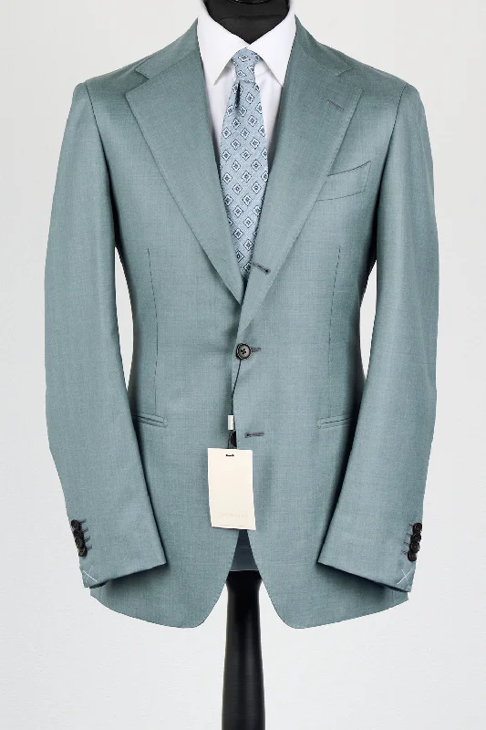 New Suitsupply Havana Teal Pure Wool Super 130s 3 Roll 2 Suit - Size 36S, 36R, 40S, 42S, 42R, 44R, 44L, 46R, 46L